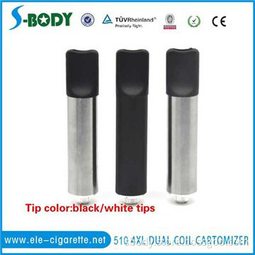 Electronic cigarette vaporizer 510 4xl dual coil cartomizer